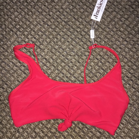 Frankie's Bikinis Other - NWT Frankie’s Bikinis Greer Ribbed Top Red Large